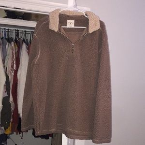 Brown fuzzy pullover